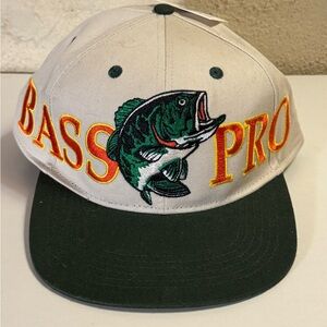 Bass Pro Shops Gray and Green Fish Cap